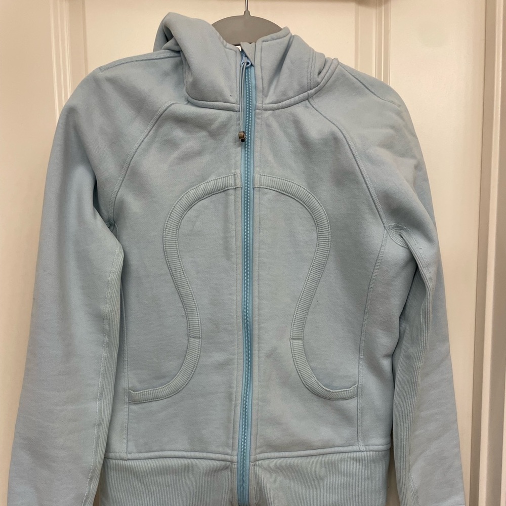 Lululemon light blue Scuba Hoodie size 4